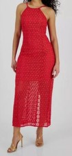 Guess Women's Red Sleeveless Carmen Maxi Dress Size 10
