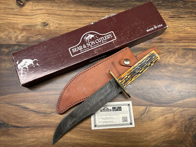 Bear & Son Cutlery Bowie Damast, top Sammlermesser