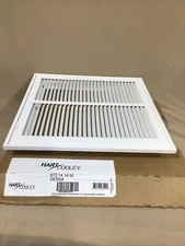 Hart & Cooley 673 14 14 W Return Air Filter Grille 14" x 14" Steel Bright White