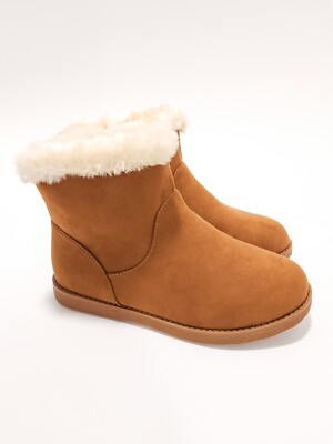 BRAND NEW Girls suede, faux fur lined ankle boots, Size 3, Cat
