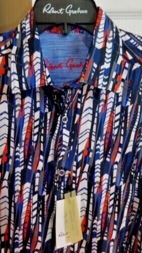 Chemise Manches Longues Robert Graham - Taille M, Bleue - Neuve Avec étiquettes (NWT)