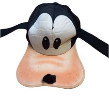 Vintage Disney Goofy Plush Long Bill Trucker Hat Mesh Snapback Rare 80s 90s