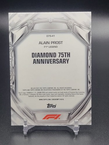 2025 Topps Chrome F1 Diamond 75th Mini Diamond Alain Prost #41 D75-41 - Bild 2 von 2