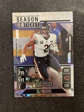 2024 Contenders Football DJ Moore Playoff Season Ticket 1/25 Cracked Ice Bears