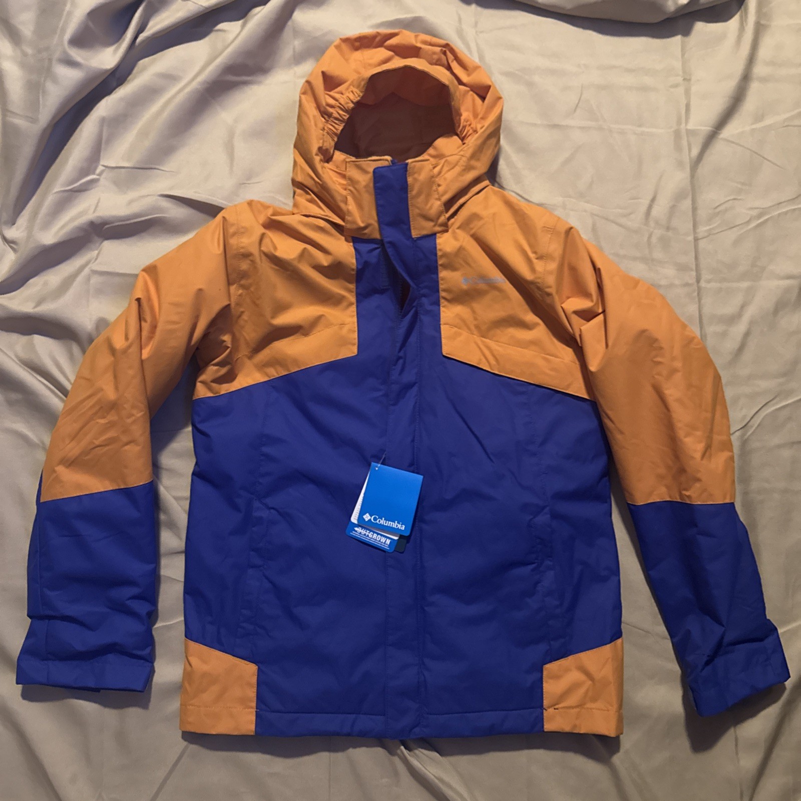 Columbia Bugaboo Fleece Interchange Jacket Boys Size Large, Blue/Orange NWT