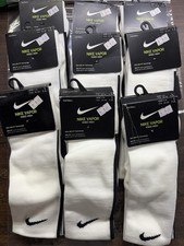 9 Pairs NIKE Youth Vapor Knee High Soccer Socks sz S Small 3Y-5Y Black White