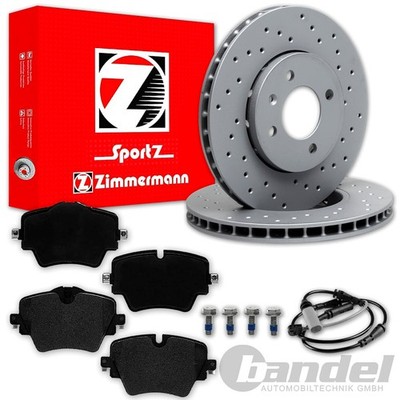 Zimmermann SPORT BREMSSCHEIBEN + BELÄGE VORNE passend für BMW X3 X4 G01 G02