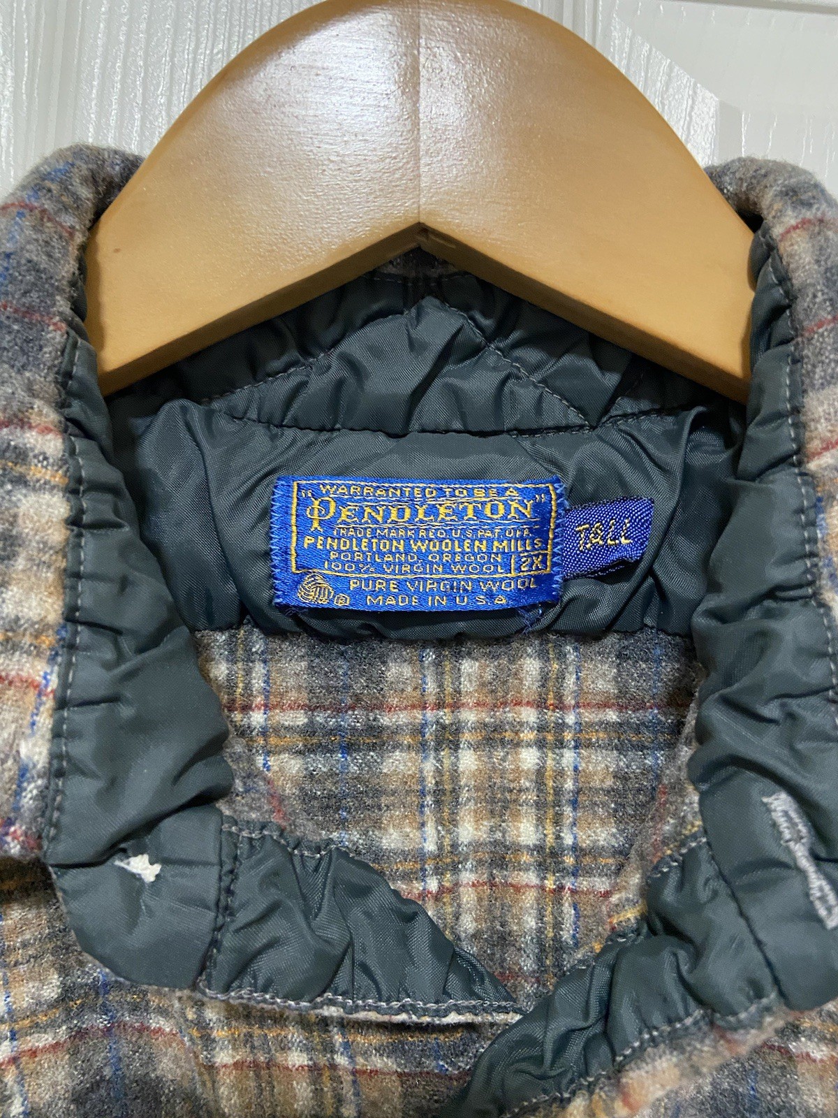 Vintage Pendleton Virgin Wool Button Down Flannel… - image 10