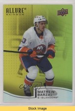 2021-22 Upper Deck Allure Rainbow Yellow Green Mathew Barzal #R-84 READ 0x2e