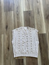 Debut Women's Cream Sweater vest size small