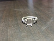 925 Sterling Silver Semi Mount Ring Setting Stone 5 x 7 mm Octagon All US Size