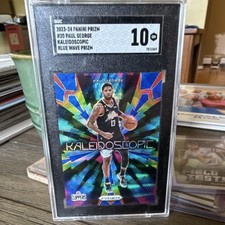 Panini 2023-24 Prizm Kaleidoscopic Blue Wave Paul George Clippers #20 SGC 10