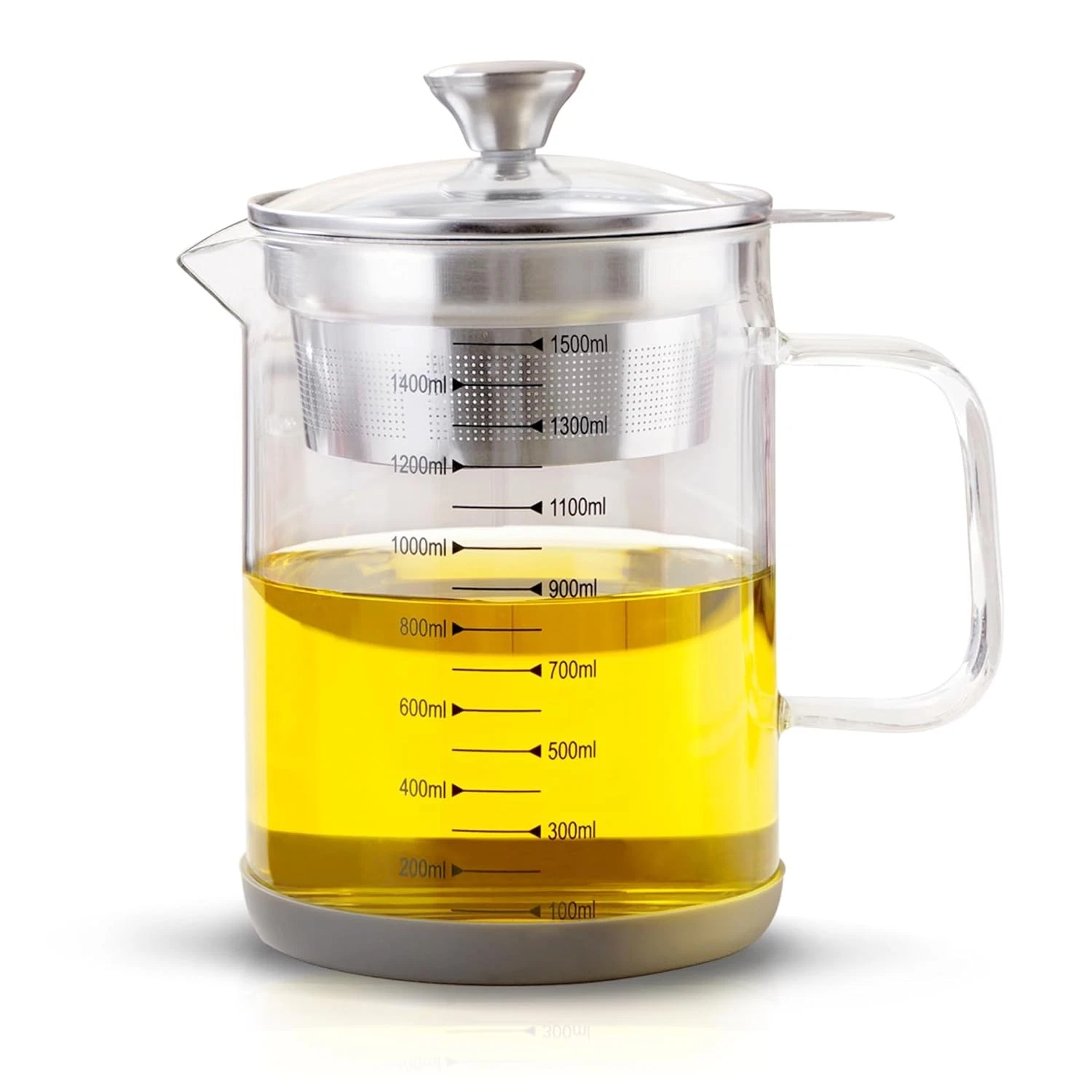 Bacon Grease Container with Strainer 50oz Glass Oil Storage Keeper Kitchen