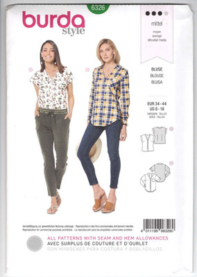 6326 BURDA Style - SHIRT / BLOUSE - Sz 8/10/12/14/16/18