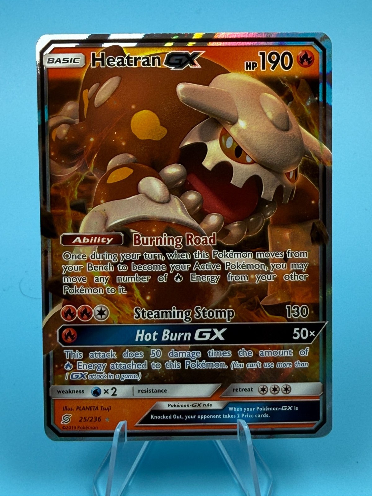 Pokemon 2019 Heatran GX 25/236 Unified Minds HP190 Ultra Rare