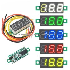 10 PCS Mini DC 0-100V 0.28" 3-Digital Voltmeter LED Voltage Panel Meter 3-Wires