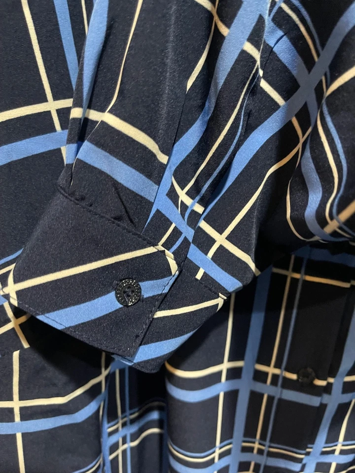 Top Susan Graver para mujer con botones talla 3X silencioso de lujo madura oficina manga larga Foto 4 de 4