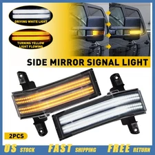 Fit For 15-19 Chevy Silverado GMC Sierra LED Sequential Side Mirror Signal Light