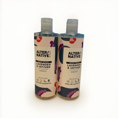 2 X ALTER/NATIVE BY SUMA LAVENDER & VETIVER BODY WASH - 400ML