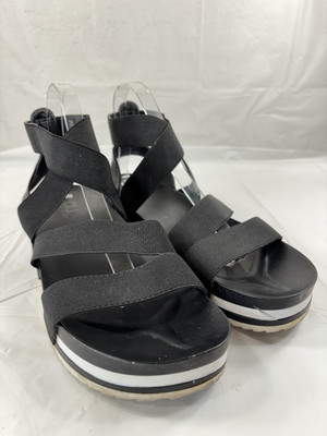 Air Underground Black Parisa  platform Sandals  Womans Size 12M