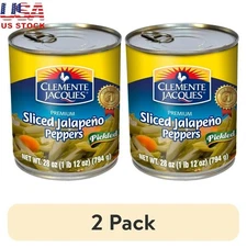 Sliced Pickled Jalapeño Peppers 28oz Can 2 Pack Spicy Mexican Ingredients New