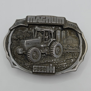 Case IH Magnum Series 7100 Tractor Agriculture Belt Buckle Silver
