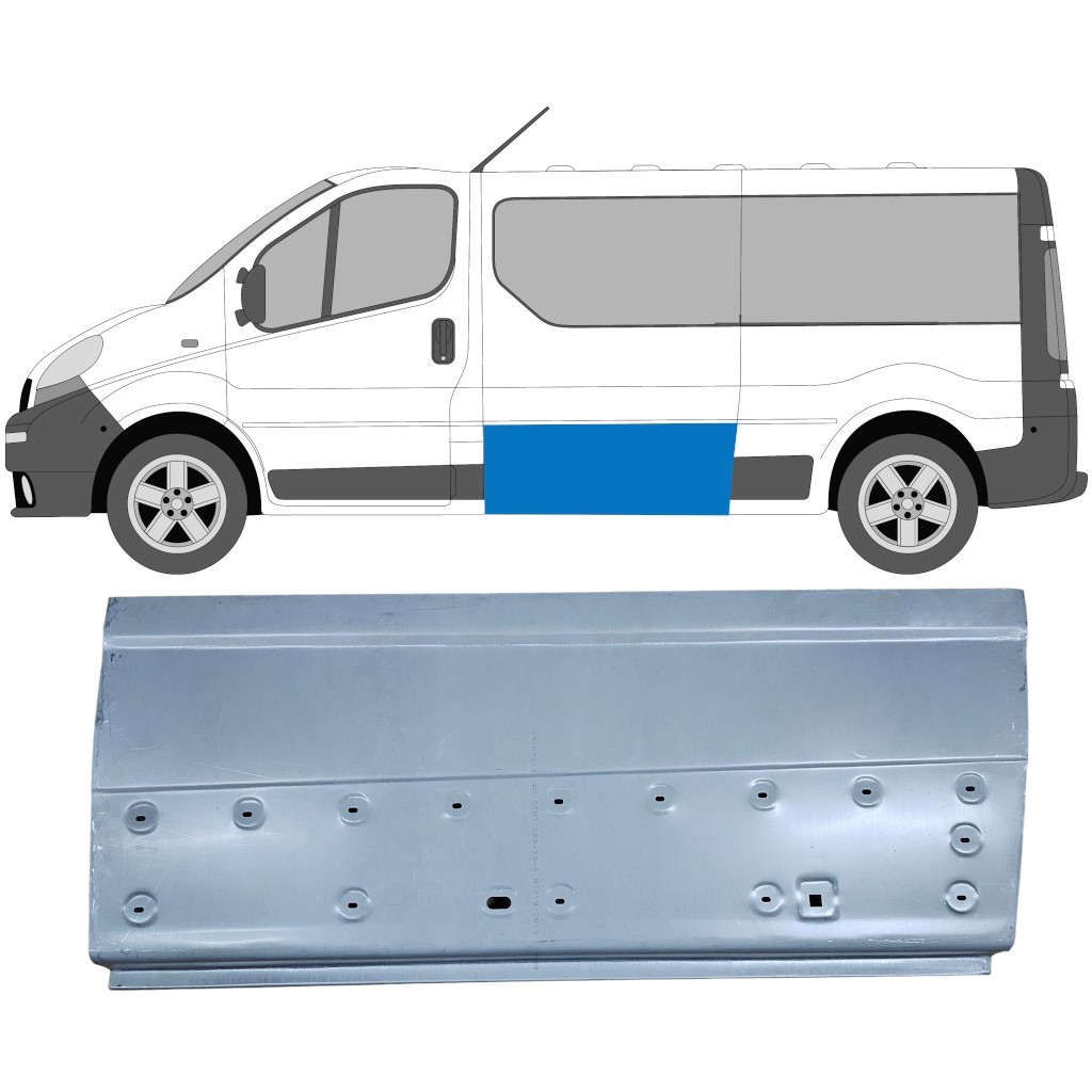 Side panel repairpanel for Nissan Primastar 2001-2014 / Left