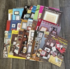 Vintage Lot Of 25 Cross Stitch Booklets  Leaflets Mixed Themes