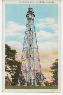 OLD 30s SMITHS ISLAND CAPE CHARLES VA LIGHT HOUSE 45 VIEW SAVAGE BLASINGAME PC
