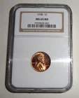 1938 LINCOLN CENT NGC CERTIFED MS65 RD FULL RED