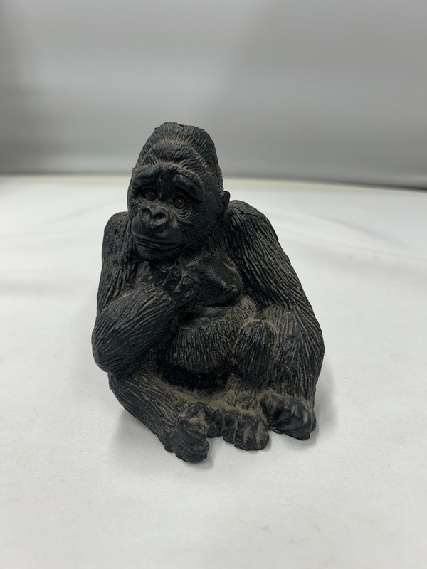 1980's AAA 5" Gorilla  Figure seated 4" Amber Color Eyes