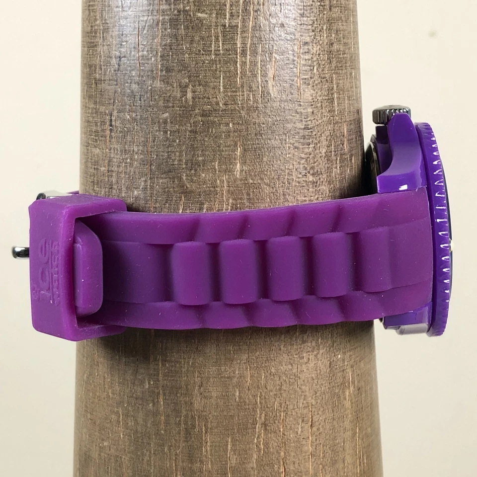 Ice-Watch Women Fashion Purple Silicone Band Quartz Analog 40mm Watch 7 1/2" - Image 3 of 4