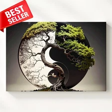 Canvas Balance Harmony Nature Wall Art Symbolic Symbol Made Opposing Sacred