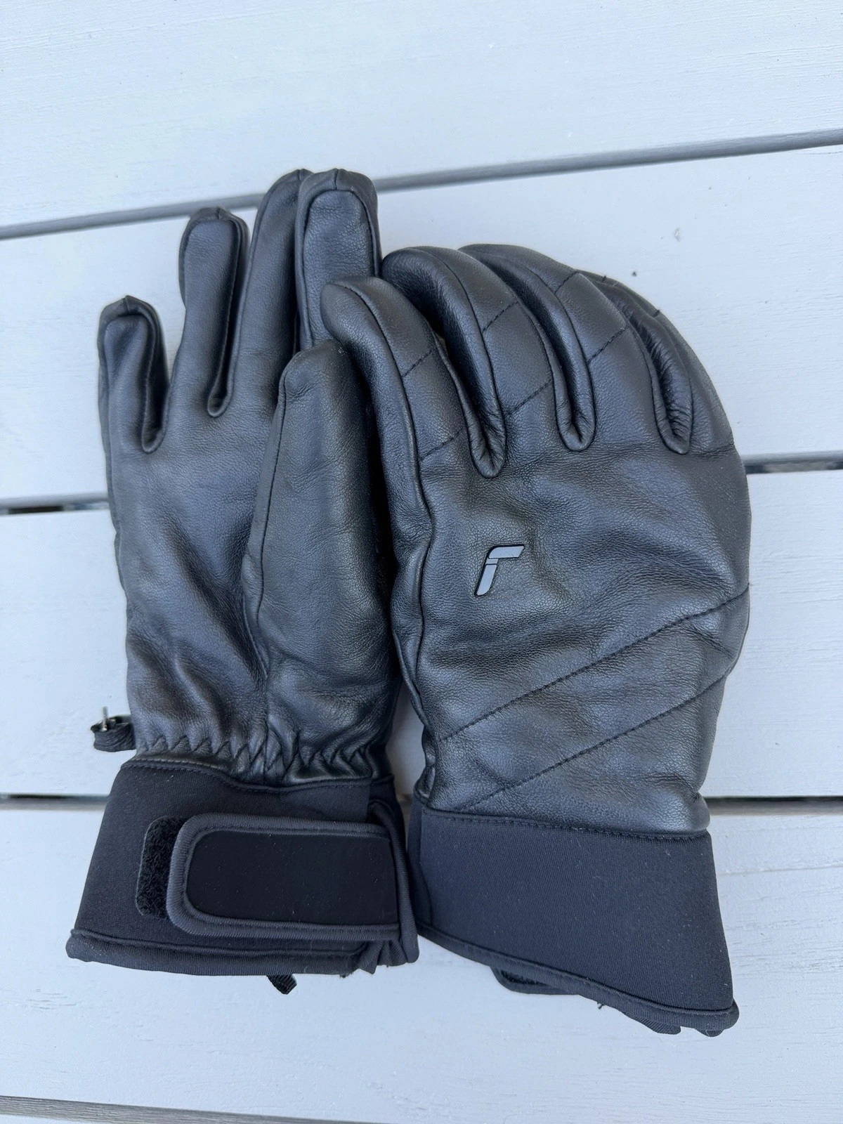 Flylow Gear Black Leather Gloves Womens Small Insulated Leather Ski Snow NEW