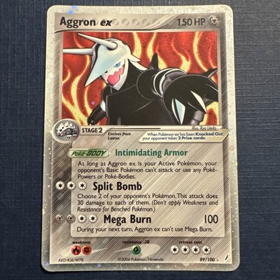 Aggron EX 89/100 EX Crystal Guardians Ultra Rare Holo Pokémon Card 2006