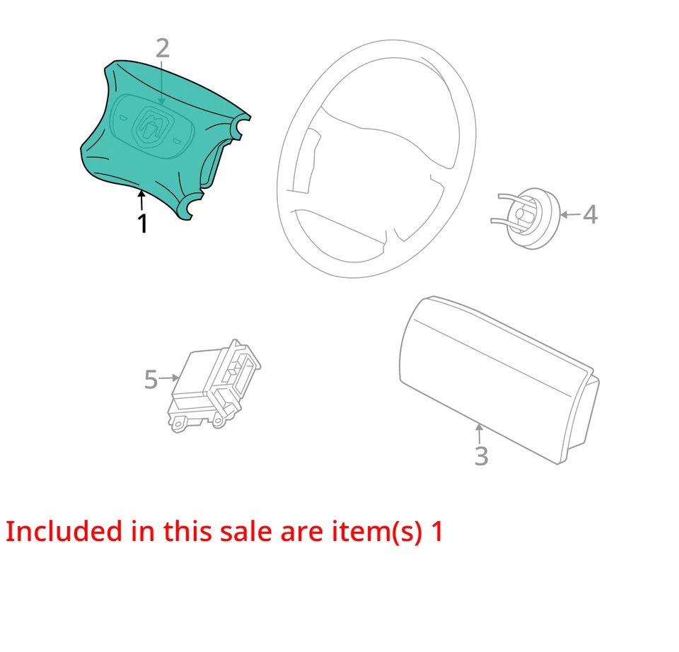 Airbag Air Bag Driver 4 Bolt Mounting Fits 97 DODGE 1500 PICKUP 26693112 - Image 4 of 4