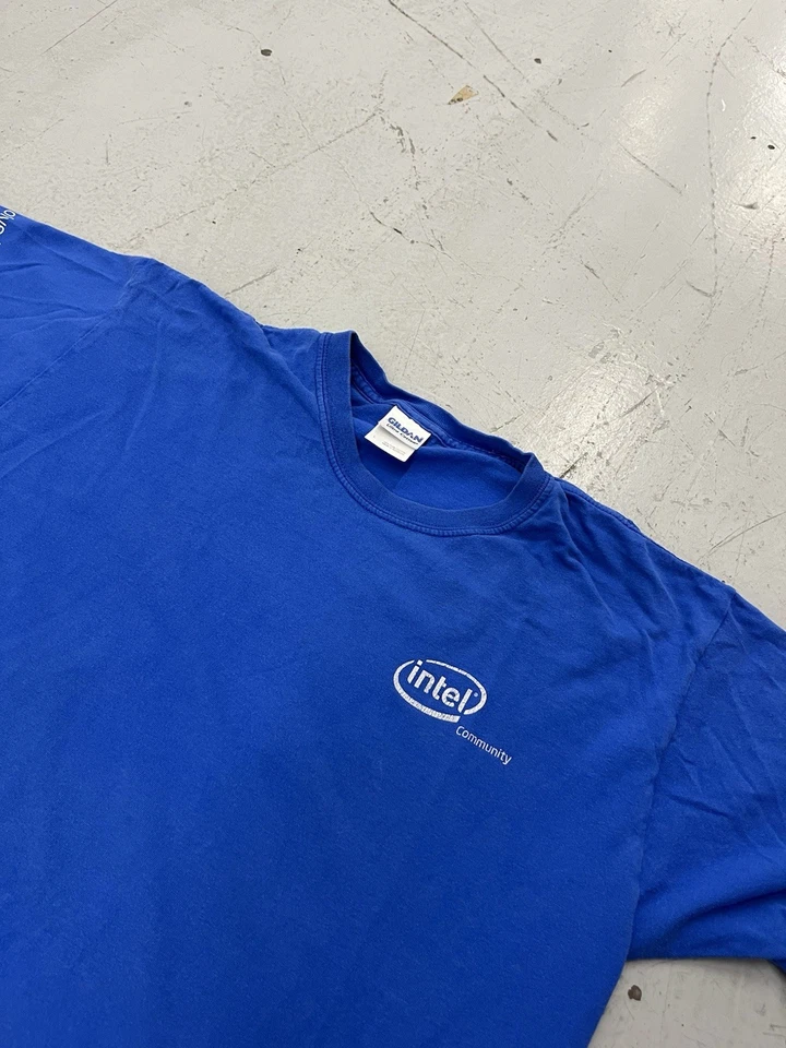 Camisa de Colección Intel Community GRANDE Y2K Gaming Computer Tech Apple Microsoft Foto 2 de 4
