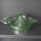 Vintage Federal Green Uranium Depression Glass Citrus Reamer/Juicer