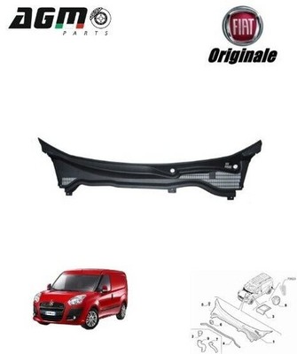 FCA Original Mostrina Untere Windabweiser Fiat Doblo 263 735615315 schwarz
