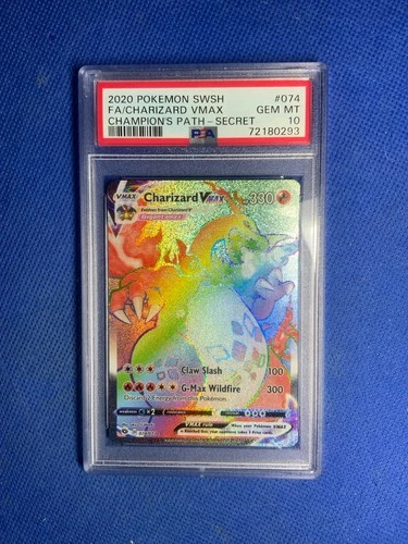 2020 Pokemon SWSH Champion's Path Secret #074 Charizard Vmax FA PSA 10 GEM MINT