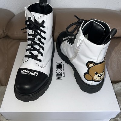Moschino Kids Stiefeletten mit Logo-Print für Mädchen Gr. 36