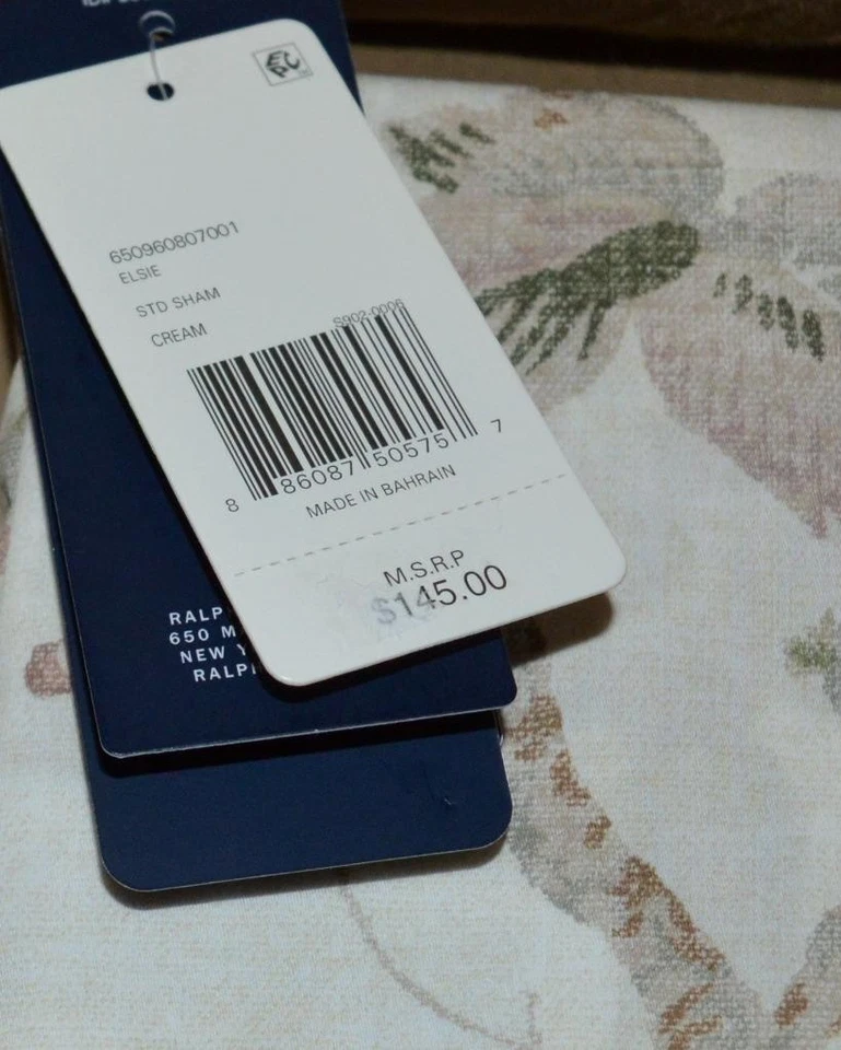 JUEGO DE 2 FUNDAS ESTÁNDAR FLORALES JACOBEAS RALPH LAUREN HOME NUEVO $290 Foto 2 de 4