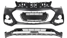 Front Bumper Cover Fascia & Lower Grille Kit For 2017-2022 Chevrolet Trax