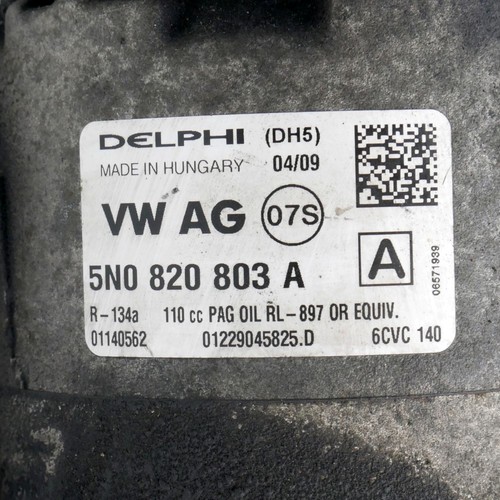 Compresor de aire acondicionado Volkswagen Golf VI, OEM 5N0820803A - Imagen 3 de 3