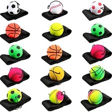 Wrist Return Ball on a String 1.85'' Rebound Sport Ball with Elastic Strap 15