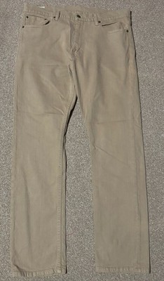 LEVI'S 513 Jeans Camel Khaki Denim Herren W36 L31 Straight Leg Made In Mexico
