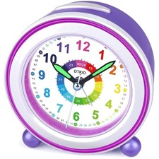 Wecker Kinder, Kinderwecker Ohne Ticken mit Snooze und Nachtlicht, Analoger W...