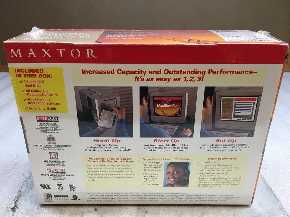 Maxtor  K0188400D Brand New Sealed 3.5 Inch EIDE Hard Drive Kit - Image 2 of 4