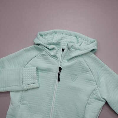 Rossignol Skpr Full-Zip Hoodie Polartec Fleece Warm Aqua Women s Slim Fit Size M