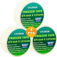 Freezer Tape 3PCS, Writable Surface,Easy to Tear, Working under Low Temperature,